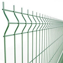 Забор металлический 3Д Ф4мм панель 2030х2500мм зеленый 6005