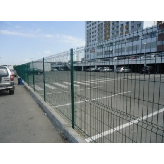 Забор металлический 3Д Ф4мм панель 2030х2500мм зеленый 6005