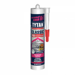 Клей монтажный каучуковый Tytan Classic Fix прозрачный, 310 мл