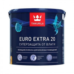 Тиккурила ЕВРО ЭКСТРА-20  2,7л (1) Краска моющаяся для влажных помещений